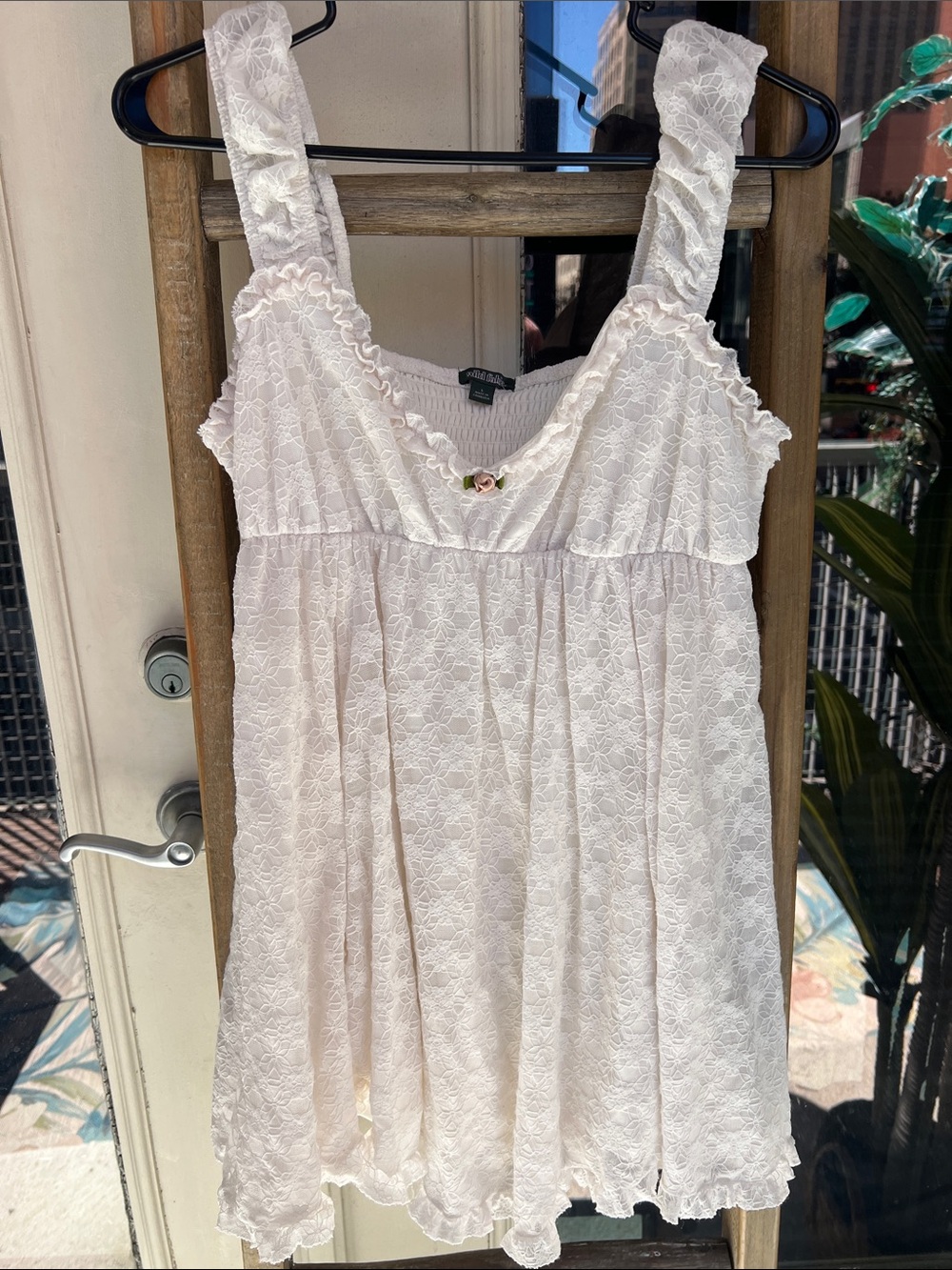 wild fable Cream Lace Ruffle Camisole